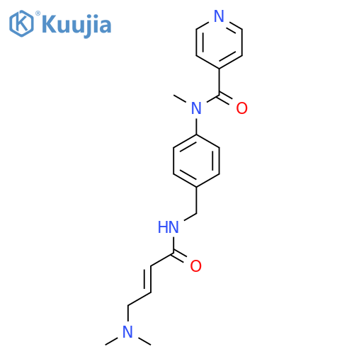 N-(4-{[(2E)-4-(dimethylamino)but-2-enamido]methyl}phenyl)-N-methylpyridine-4-carboxamide structure