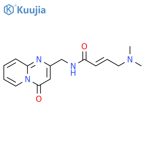 (E)-4-(Dimethylamino)-N-[(4-oxopyrido[1,2-a]pyrimidin-2-yl)methyl]but-2-enamide structure