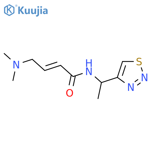(2E)-4-(dimethylamino)-N-1-(1,2,3-thiadiazol-4-yl)ethylbut-2-enamide structure