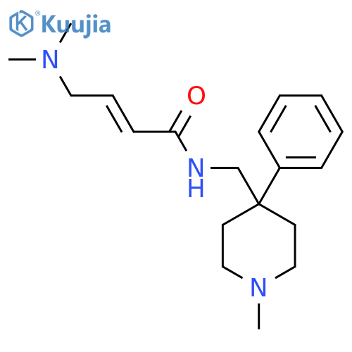 (2E)-4-(dimethylamino)-N-[(1-methyl-4-phenylpiperidin-4-yl)methyl]but-2-enamide structure