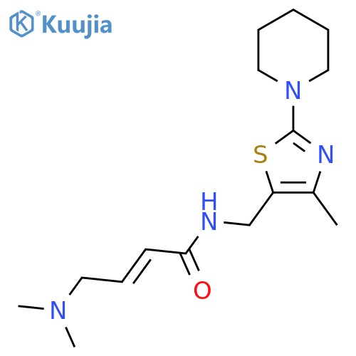 (E)-4-(Dimethylamino)-N-[(4-methyl-2-piperidin-1-yl-1,3-thiazol-5-yl)methyl]but-2-enamide structure