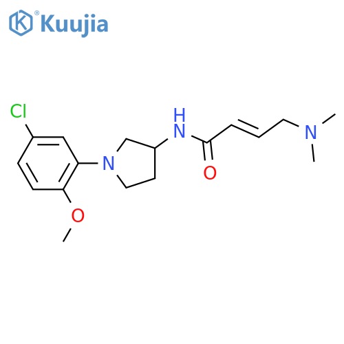 (2E)-N-[1-(5-chloro-2-methoxyphenyl)pyrrolidin-3-yl]-4-(dimethylamino)but-2-enamide structure