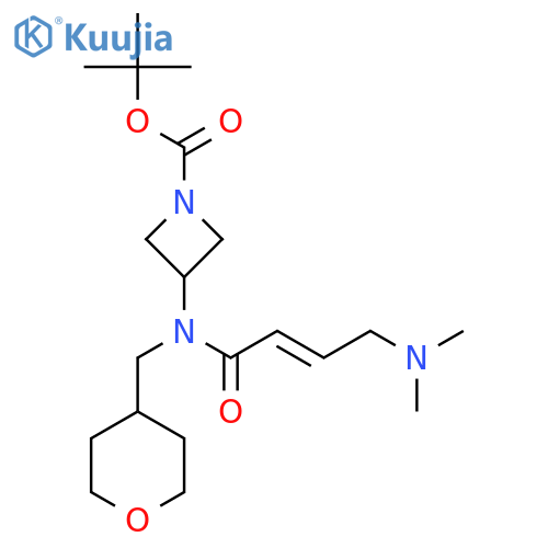 tert-butyl 3-(2E)-4-(dimethylamino)-N-(oxan-4-yl)methylbut-2-enamidoazetidine-1-carboxylate structure