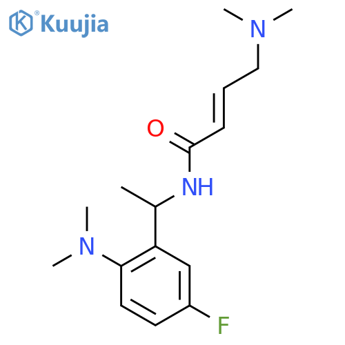 (E)-4-(Dimethylamino)-N-[1-[2-(dimethylamino)-5-fluorophenyl]ethyl]but-2-enamide structure