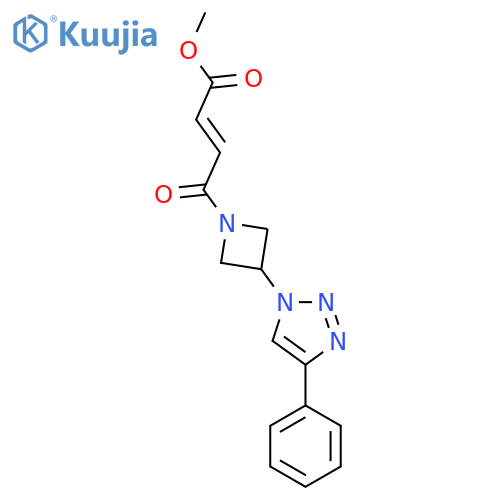 methyl (2E)-4-oxo-4-[3-(4-phenyl-1H-1,2,3-triazol-1-yl)azetidin-1-yl]but-2-enoate structure