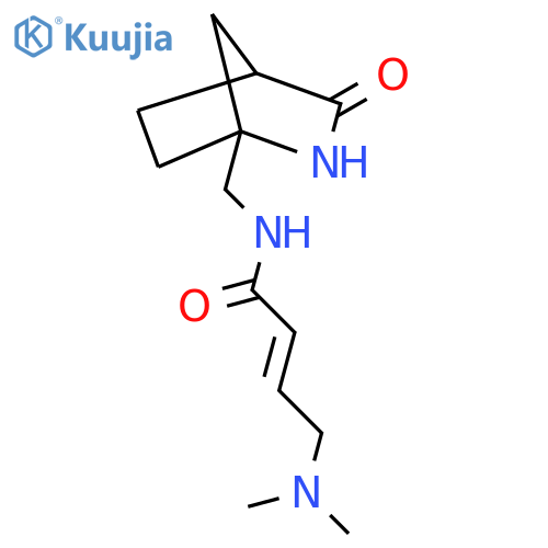 (2E)-4-(dimethylamino)-N-({3-oxo-2-azabicyclo2.2.1heptan-1-yl}methyl)but-2-enamide structure