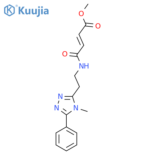 Methyl (E)-4-[2-(4-methyl-5-phenyl-1,2,4-triazol-3-yl)ethylamino]-4-oxobut-2-enoate structure