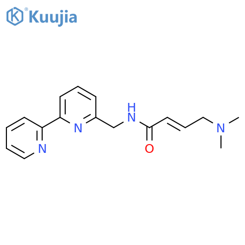 (E)-4-(Dimethylamino)-N-[(6-pyridin-2-ylpyridin-2-yl)methyl]but-2-enamide structure