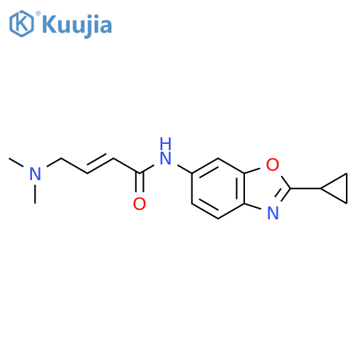 N-(2-cyclopropyl-1,3-benzoxazol-6-yl)-4-(dimethylamino)but-2-enamide structure
