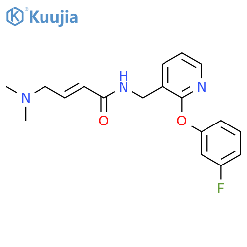 (E)-4-(Dimethylamino)-N-[[2-(3-fluorophenoxy)pyridin-3-yl]methyl]but-2-enamide structure