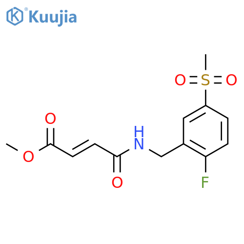 Methyl (E)-4-[(2-fluoro-5-methylsulfonylphenyl)methylamino]-4-oxobut-2-enoate structure