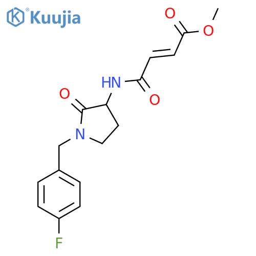 methyl (2E)-3-({1-[(4-fluorophenyl)methyl]-2-oxopyrrolidin-3-yl}carbamoyl)prop-2-enoate structure