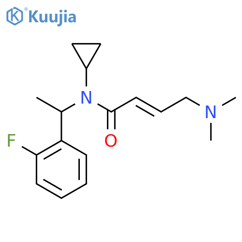 (2E)-N-cyclopropyl-4-(dimethylamino)-N-[1-(2-fluorophenyl)ethyl]but-2-enamide structure