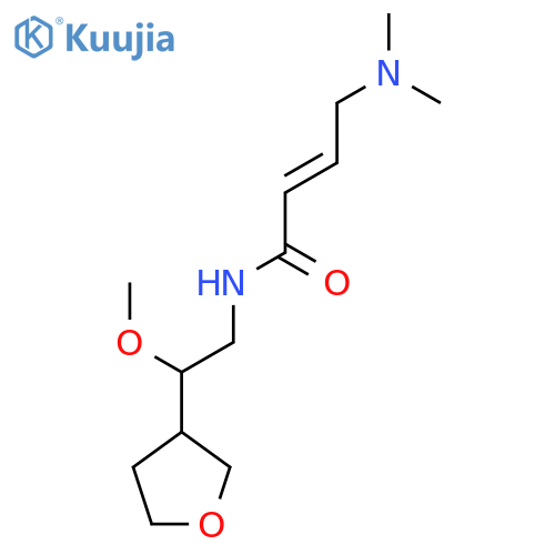 (2E)-4-(dimethylamino)-N-2-methoxy-2-(oxolan-3-yl)ethylbut-2-enamide structure
