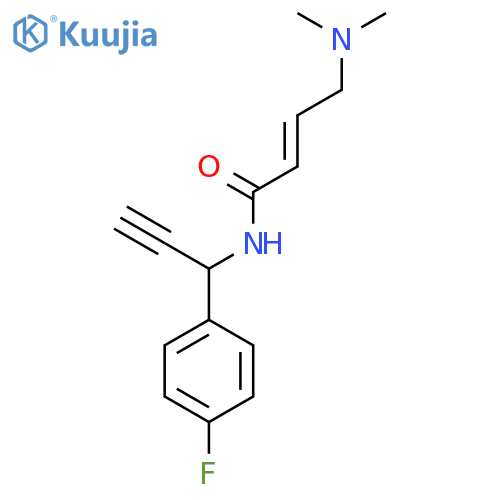 (2E)-4-(dimethylamino)-N-1-(4-fluorophenyl)prop-2-yn-1-ylbut-2-enamide structure