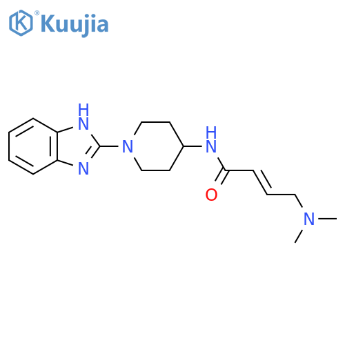 (E)-N-[1-(1H-Benzimidazol-2-yl)piperidin-4-yl]-4-(dimethylamino)but-2-enamide structure
