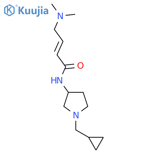(2E)-N-1-(cyclopropylmethyl)pyrrolidin-3-yl-4-(dimethylamino)but-2-enamide structure