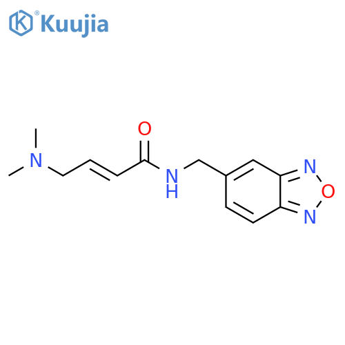 (2E)-N-(2,1,3-benzoxadiazol-5-yl)methyl-4-(dimethylamino)but-2-enamide structure