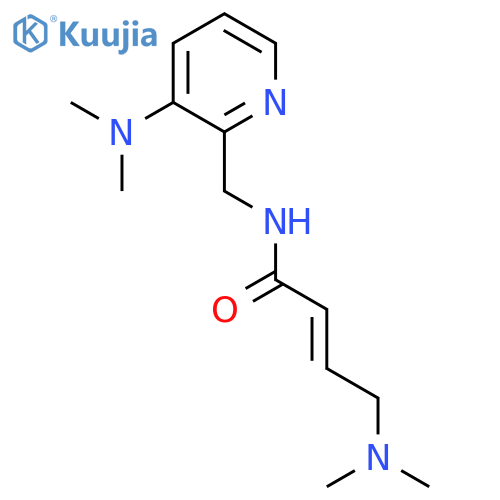 (2E)-4-(dimethylamino)-N-{3-(dimethylamino)pyridin-2-ylmethyl}but-2-enamide structure