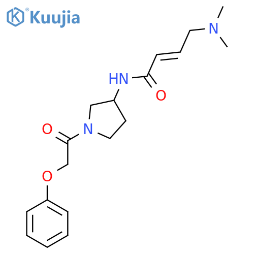 (E)-4-(Dimethylamino)-N-[1-(2-phenoxyacetyl)pyrrolidin-3-yl]but-2-enamide structure
