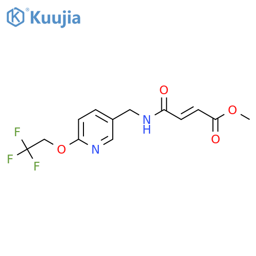 Methyl (E)-4-oxo-4-[[6-(2,2,2-trifluoroethoxy)pyridin-3-yl]methylamino]but-2-enoate structure