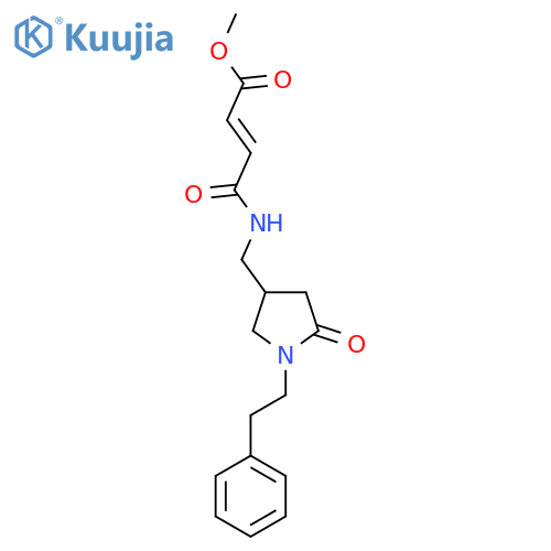 methyl (2E)-3-({[5-oxo-1-(2-phenylethyl)pyrrolidin-3-yl]methyl}carbamoyl)prop-2-enoate structure