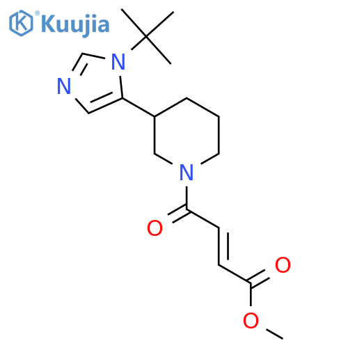 Methyl (E)-4-[3-(3-tert-butylimidazol-4-yl)piperidin-1-yl]-4-oxobut-2-enoate structure