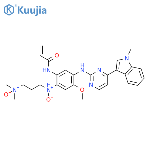 2-Propenamide, N-[2-[[2-(dimethyloxidoamino)ethyl]methyloxidoamino]-4-methoxy-5-[[4-(1-methyl-1H-indol-3-yl)-2-pyrimidinyl]amino]phenyl]- structure