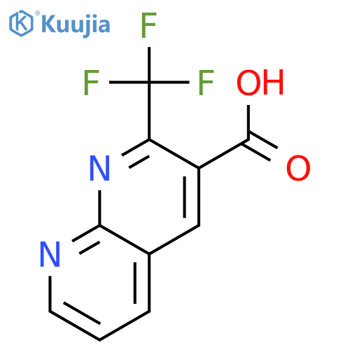 2-(trifluoromethyl)-1,8-naphthyridine-3-carboxylic acid structure