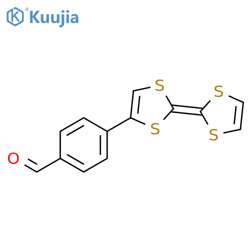 Benzaldehyde, 4-[2-(1,3-dithiol-2-ylidene)-1,3-dithiol-4-yl]- structure