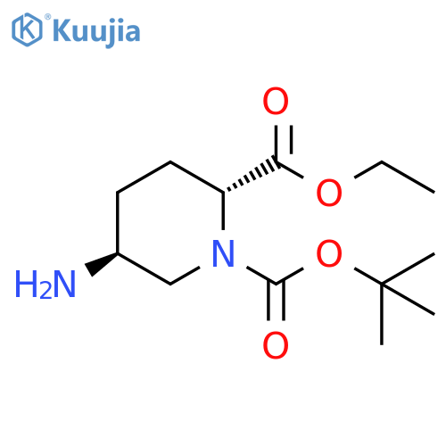 (2R,5S)-1-Boc-5-amino-piperidine-2-carboxylic acid ethyl ester structure
