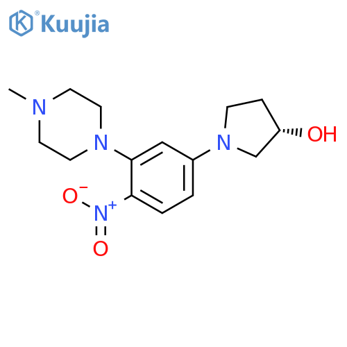 (S)-1-(3-(4-methylpiperazin-1-yl)-4-nitrophenyl)pyrrolidin-3-ol structure