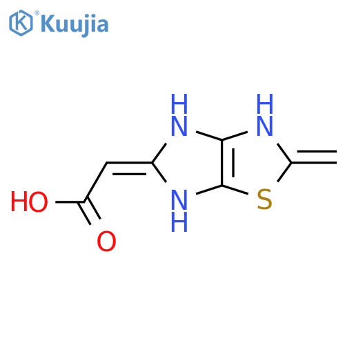(2Z)-2-(2-methylene-4,6-dihydro-3H-imidazo[4,5-d]thiazol-5-ylidene)acetic acid structure