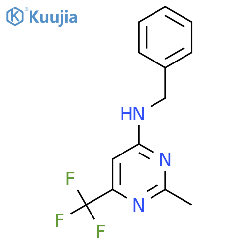 N-benzyl-2-methyl-6-(trifluoromethyl)pyrimidin-4-amine structure