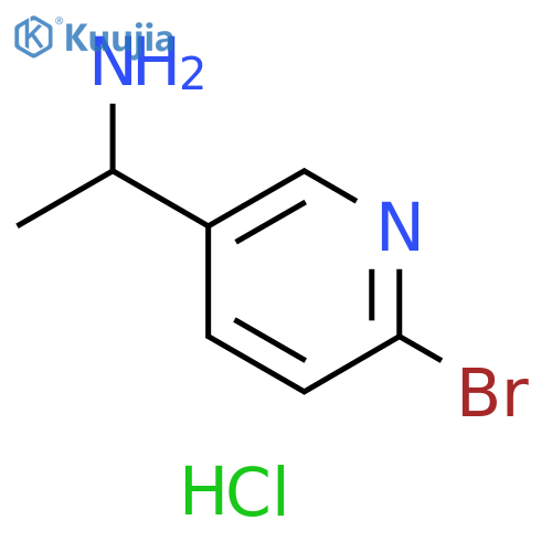 3-Pyridinemethanamine, 6-bromo-α-methyl-, hydrochloride (1:1) structure