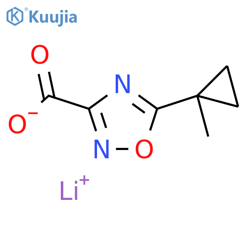 1,2,4-Oxadiazole-3-carboxylic acid, 5-(1-methylcyclopropyl)-, lithium salt (1:1) structure