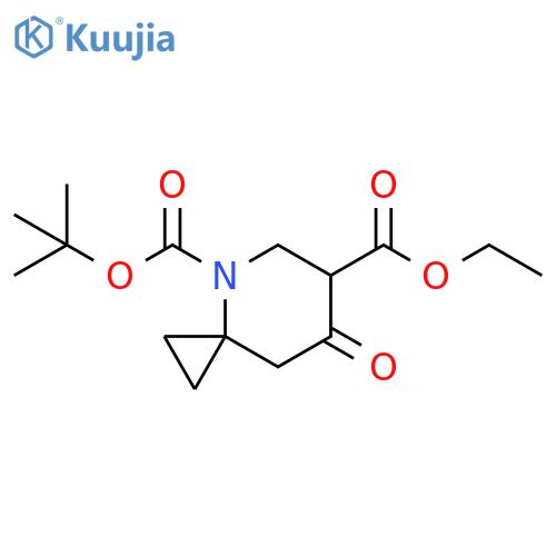 O4-tert-butyl O6-ethyl 7-oxo-4-azaspiro[2.5]octane-4,6-dicarboxylate structure