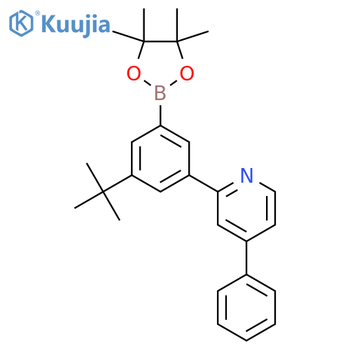 2-(3-(Tert-butyl)-5-(4,4,5,5-tetramethyl-1,3,2-dioxaborolan-2-yl)phenyl)-4-phenylpyridine structure