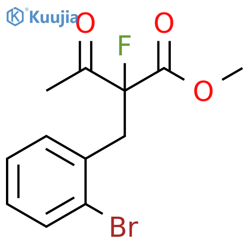 Methyl α-acetyl-2-bromo-α-fluorobenzenepropanoate structure