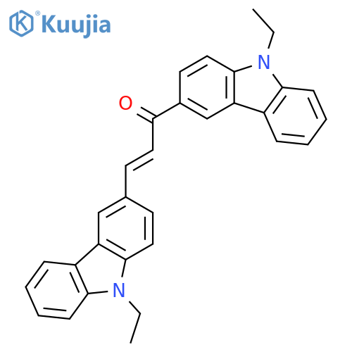 2-PROPEN-1-ONE, 1,3-BIS(9-ETHYL-9H-CARBAZOL-3-YL)- structure