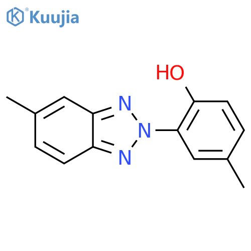 Phenol, 4-methyl-2-(5-methyl-2H-benzotriazol-2-yl)- structure