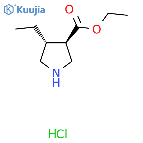ethyl trans-4-ethylpyrrolidine-3-carboxylate;hydrochloride structure