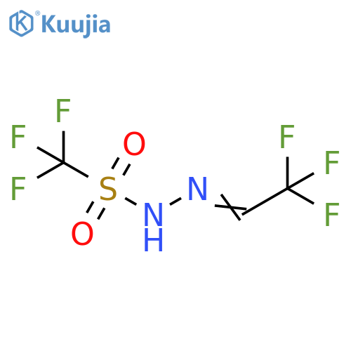 Methanesulfonic acid, 1,1,1-trifluoro-, 2-(2,2,2-trifluoroethylidene)hydrazide structure