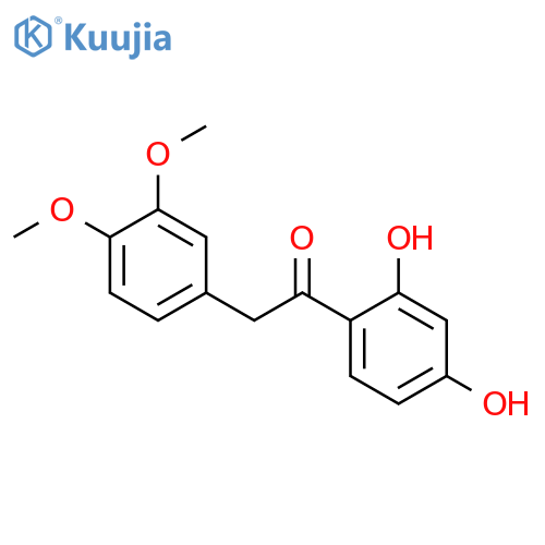1-(2,4-dihydroxyphenyl)-2-(3,4-dimethoxyphenyl)ethan-1-one structure