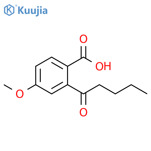 Benzoic acid, 4-methoxy-2-(1-oxopentyl)- structure