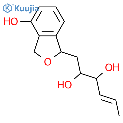 1-(1,3-Dihydro-4-hydroxy-1-isobenzofuranyl)-4-hexene-2,3-diol; (1R,2'R,3'S,4'E)-form structure