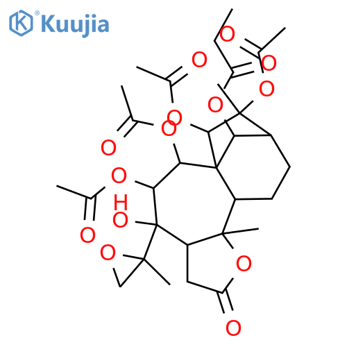 4,18-Epoxy-5,6,7,14,15,16-hexahydroxy-3,4-seco-3,10-grayanotoxanolide; (1α,4R,5β,6β,7α,10α,14β,15α,16α)-form, 14-Propanoyl, 6,7,15,16-tetra-Ac structure