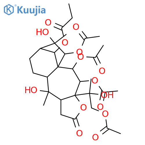 4,6,7,10,14,15,16,18-Octahydroxy-3,4-seco-3,5-grayanotoxanolide; (1α,4S,5β,6β,7α,10α,14β,15α,16α)-form, 14-Propanoyl, 6,7,15,18-tetra-Ac structure