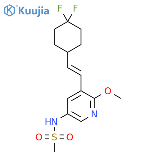 N-{5-(1E)-2-(4,4-difluorocyclohexyl)ethenyl-6-methoxypyridin-3-yl}methanesulfonamide structure