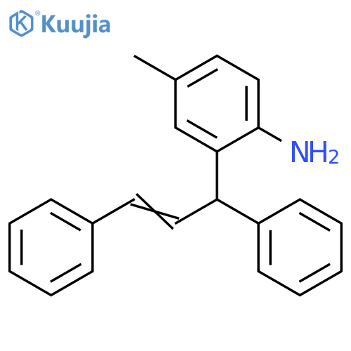 2-(1,3-Diphenyl-2-propen-1-yl)-4-methylbenzenamine structure